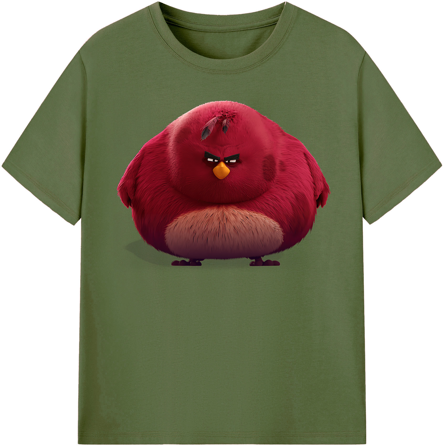 （画像用） Angry Birds アングリーバード 綿100％半袖Tシャツ（フロントプリント）